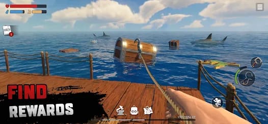 Ocean Nomad — Raft Survival Mod APK Gameplay Screenshot 6 – Unlimited Doubloons
