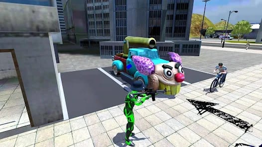 Rope Frog Ninja Hero Car Vegas Mod APK Gameplay Screenshot 4 – No ads