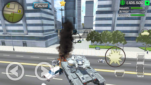 Rope Frog Ninja Hero Car Vegas Mod APK Gameplay Screenshot 6 – No root