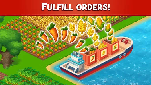 Farm City: Farming & Building Mod APK Gameplay Screenshot 3 – No ads
