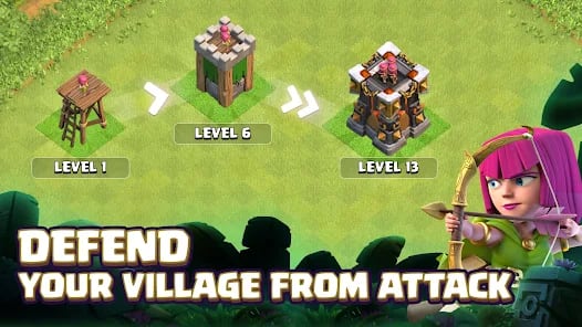 Clash of Clans Mod APK Gameplay Screenshot 4 – No ads