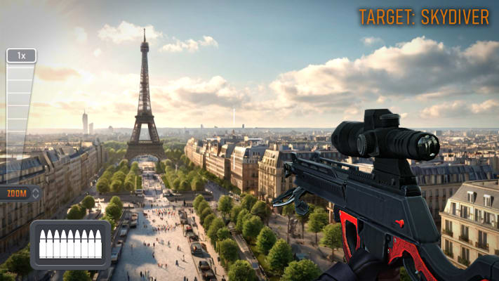 Sniper 3D: Gun Shooting Games Mod APK Gameplay Screenshot 2 – MOD Menu - Damage Multiplier x1-x1000