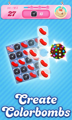 Candy Crush Saga Mod APK Gameplay Screenshot 1 – Unlimited Lives