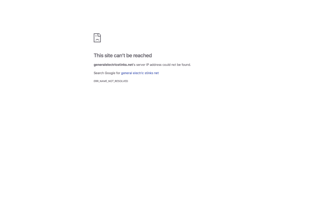 Screenshot of this can't be reached.