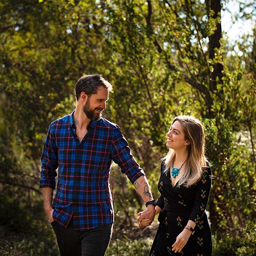 JB & Mel lookin' all cutesy in Glen Forrest forest