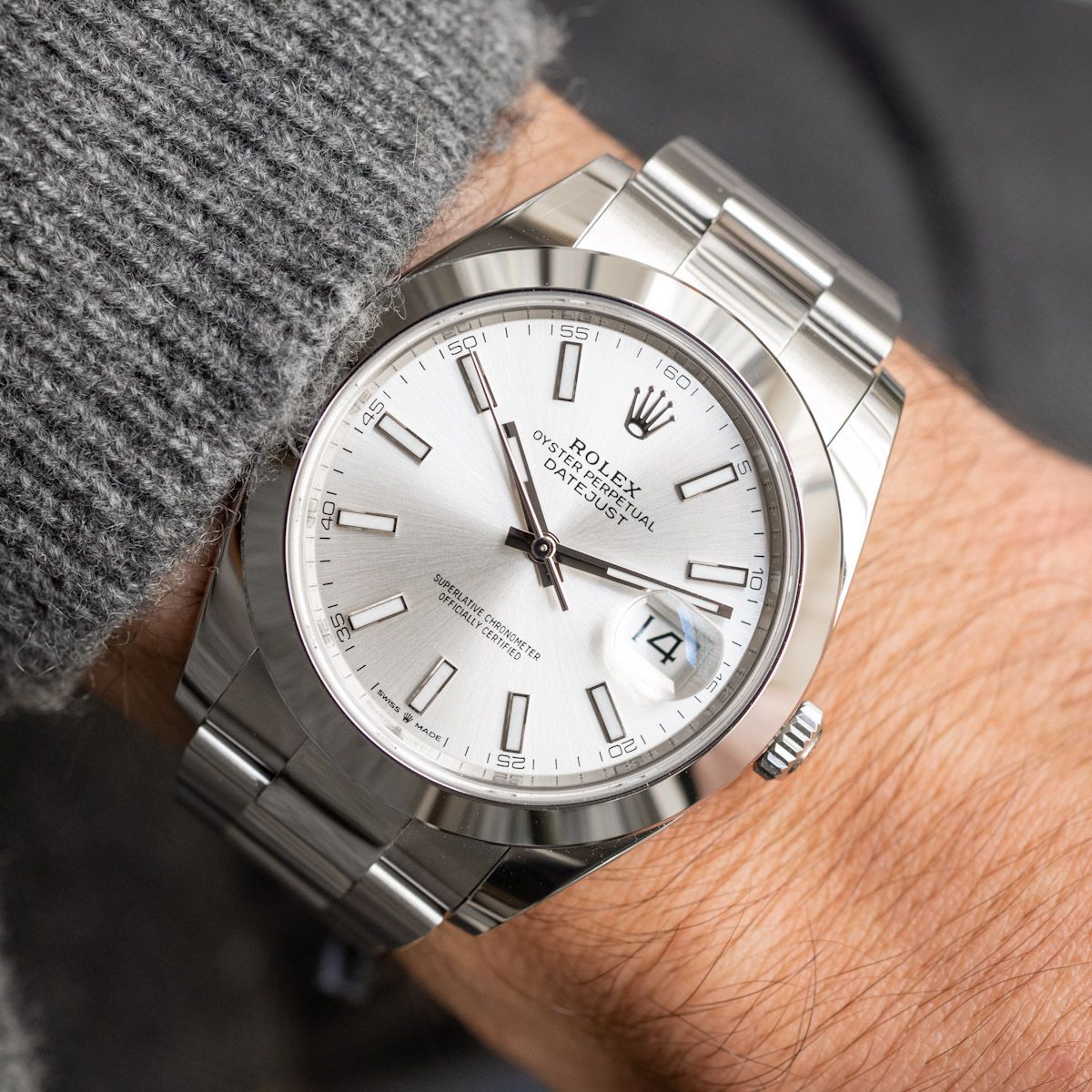 Oyster perpetual datejust 126300 acier 41mm clearance