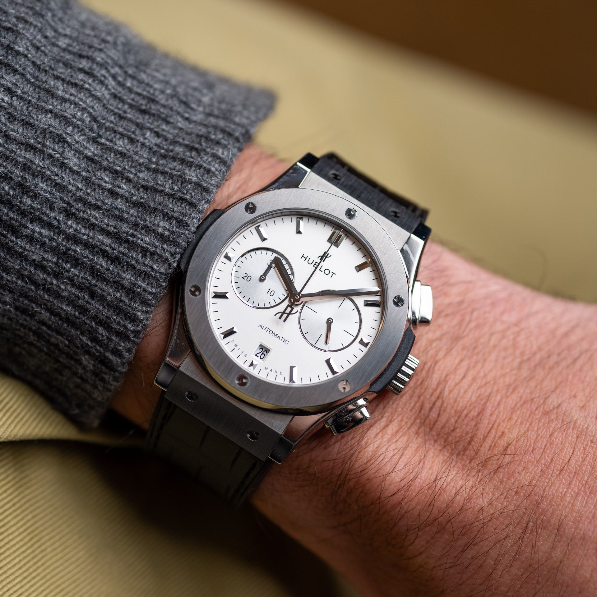 クロッカ　×2点 Hublot Classic Fusion Chronographe 42 Opalin Full Set