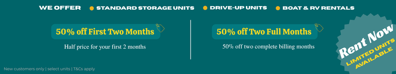 Image showing promotional deals at self storage facility Storage Outlet, 900 S Raymond Ave, Fullerton, CA, 92831
