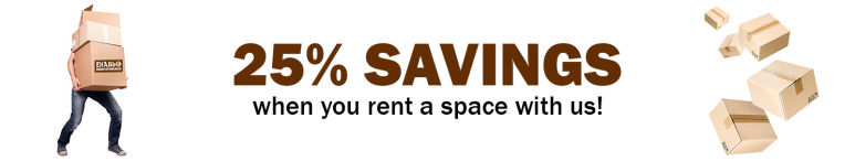Image showing promotional deals at self storage facility Diablo Mini Storage, 2280 Avenida Del Diablo, Escondido, CA, 92029