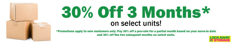 Image showing promotional deals at self storage facility Lockaway Storage, 1563 Jasper St, Aurora, CO, 80011