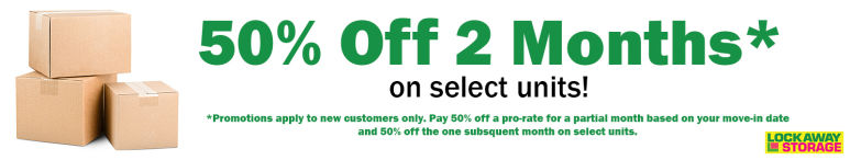 Image showing promotional deals at self storage facility Lockaway Storage, 3626 New Boston Rd, Texarkana, TX, 75501