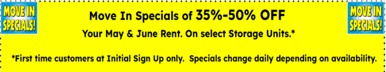 Image showing promotional deals at self storage facility EDH Storage, 230 Green Valley Rd., El Dorado Hills, CA, 95762