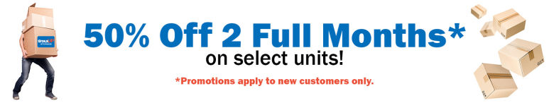 Image showing promotional deals at self storage facility StaxUP Storage, 27400 McCall Blvd, Sun City, CA, 92586