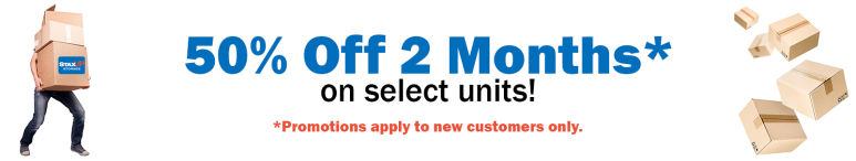 Image showing promotional deals at self storage facility StaxUP Storage, 27400 McCall Blvd, Sun City, CA, 92586