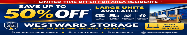 Image showing promotional deals at self storage facility Westward Storage, 3859 Valley Blvd, Walnut, CA, 91789