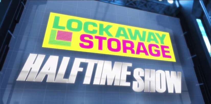 An opening screen for the Lockaway Storage Halftime Show.