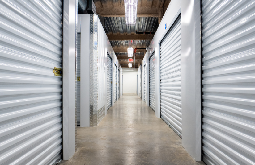 Aisle of Indoor Storage Units
