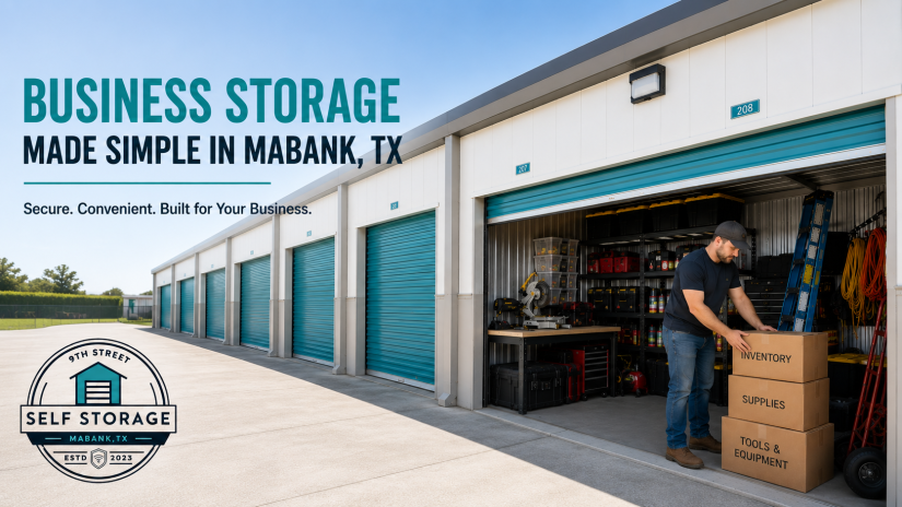 Business storage for contractors and small businesses in Mabank TX