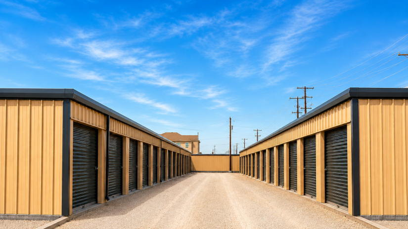 Exterior of HAVN Storage on a clear, sunny day in Monahans, West Texas