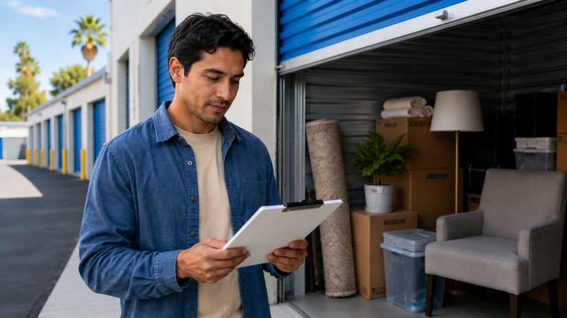 California storage unit tenant rights guide showing lien law requirements and renter protections under the Self-Service Storage Facility Act