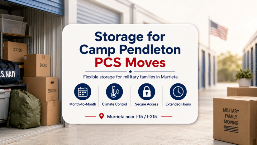 PCS move storage at StaxUP Storage in Murrieta