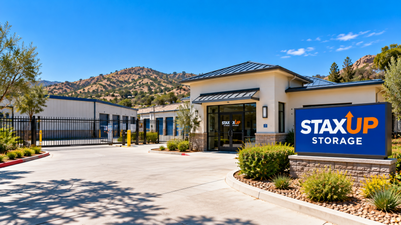 StaxUP Storage facility with indoor and drive up storage options in Alpine, California.