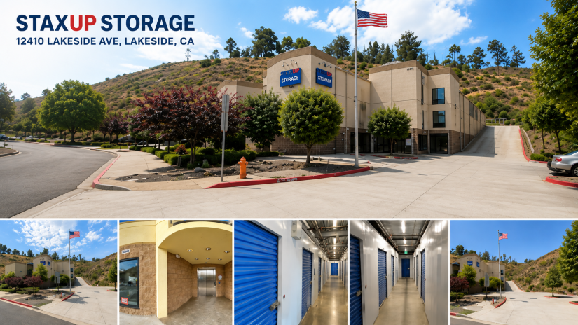 Indoor storage units at StaxUP Storage on Lakeside Avenue in Lakeside CA for recreational gear bikes kayaks and camping equipment