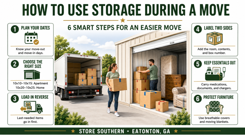 Moving storage tips infographic for Eatonton, GA