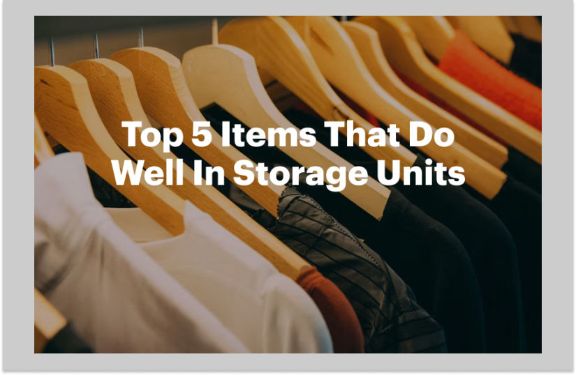 Top 5 Items That Do Well In Storage Units