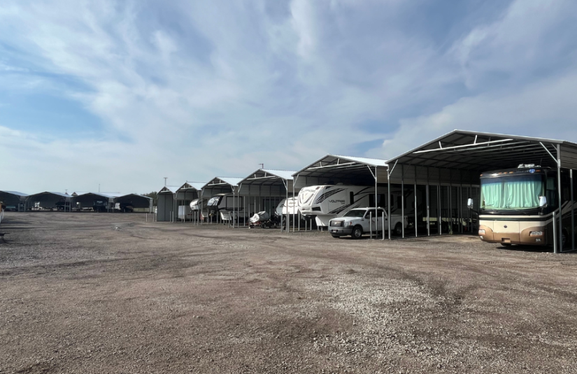 covered rv storage at store in a wink