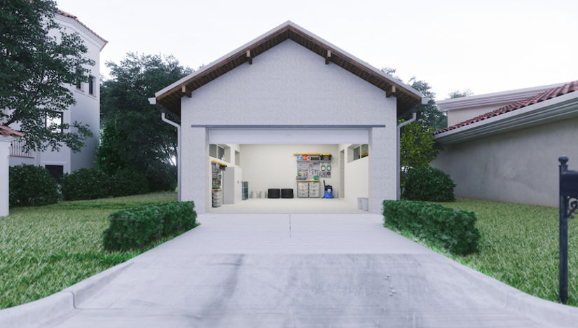 image of a neatly organized garage