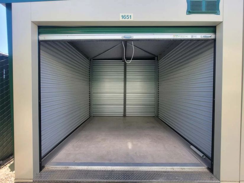 interior of storage unit