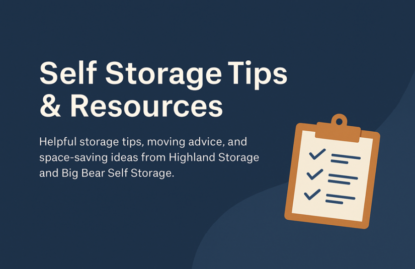 Self Storage Tips and Resources.