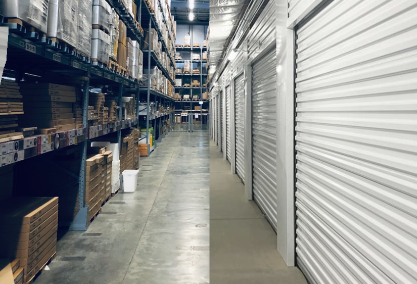 A warehouse and a storage facility.