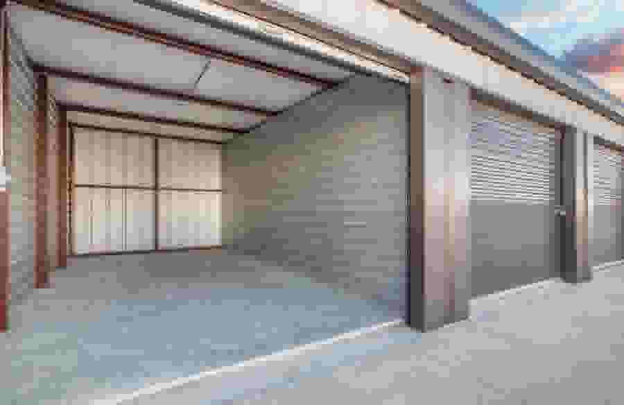 The interior of a large storage unit.