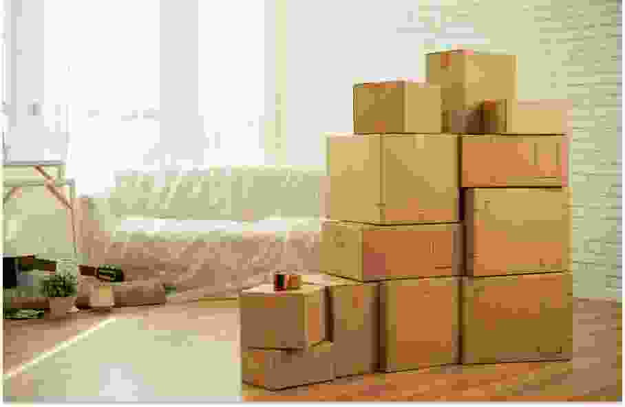storage boxes in a house
