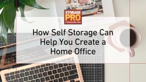 Image of a desktop How Self Storage Can Help You Create a Home Office