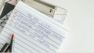 Decluttering to do list