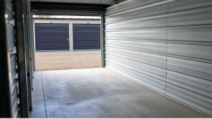 Drive-up storage units allowing easy vehicle access at Lager Self Storage in Lakeport