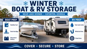 Winter boat & RV storage, Lake Oconee at Store Southern in Eatonton, GA
