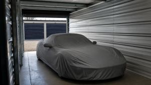 winterized vehicle in a clean storage unit