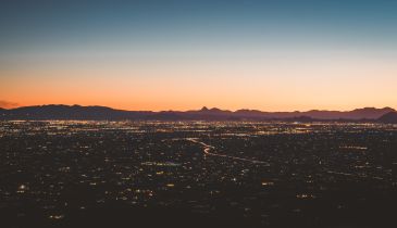 Elevated View on the entire city of tucson full of lights