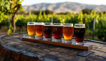 beers cups on a table