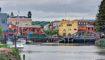 View of river and downtown Petaluma CA - StoragePRO Loc-N-Stor