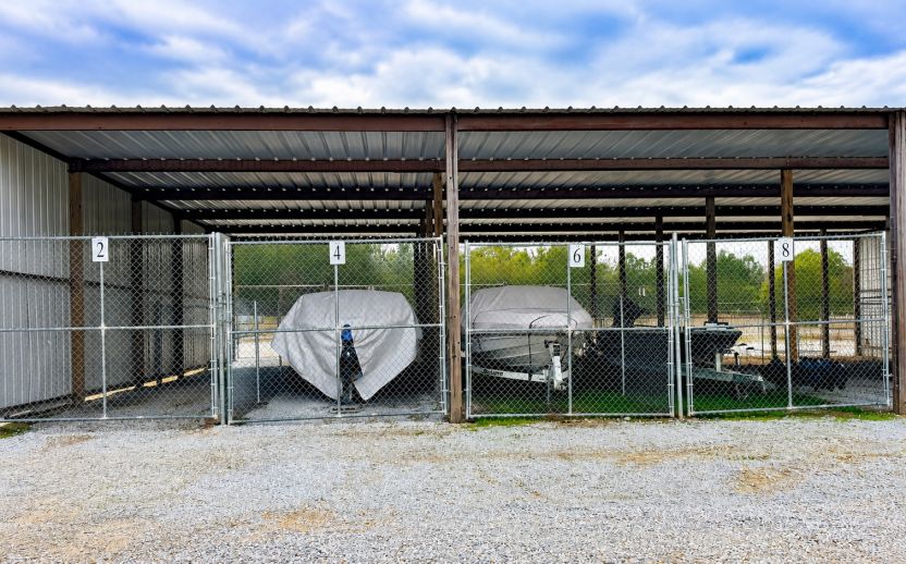 Bright Covered Boat Storage Bays at Storesouthern in Eatonton, GA