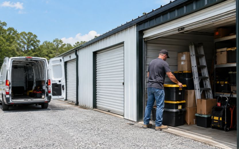 Contractor using business storage in Eatonton