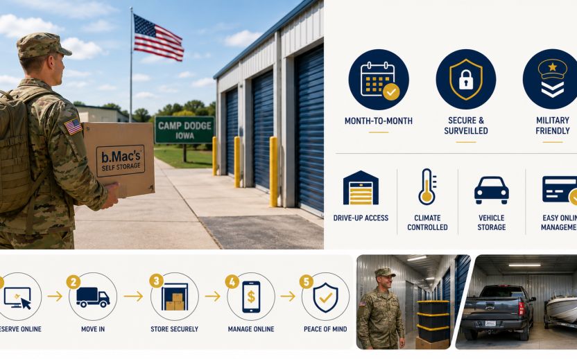 Military Storage in Des Moines at b.Mac's Self Storage
