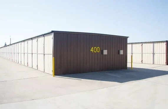 Hallway image of storage units at self storage property Derrel's Mini Storage, 3275 W Ashlan Ave, Fresno, CA, 93722