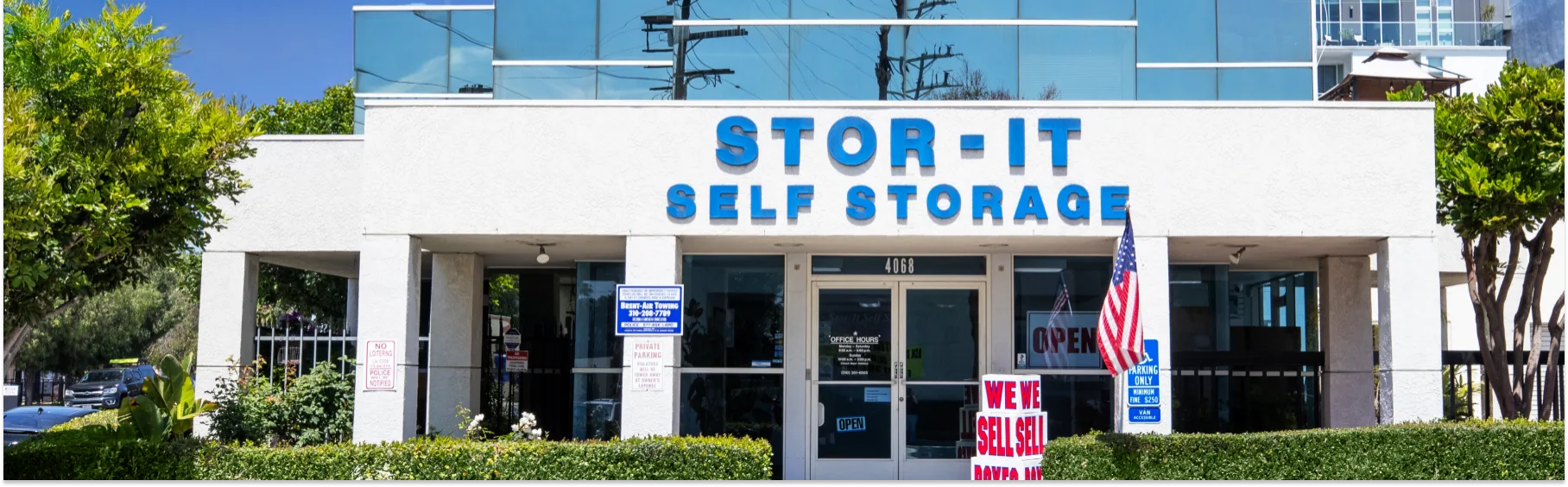 We sell boxes and Stor-It Self Storage Signage