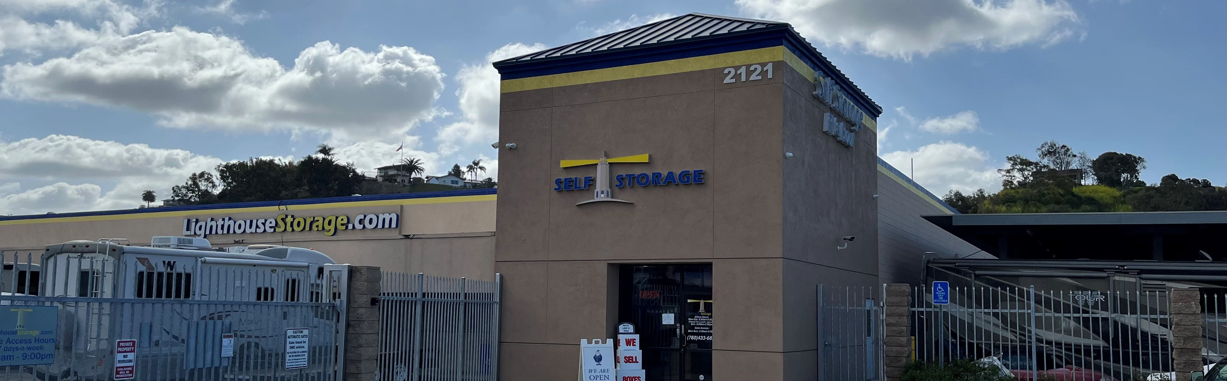 Lighthouse Self Storage Oceanside storage units and spaces at 2121 Oceanside Blvd, Oceanside, CA, 92054